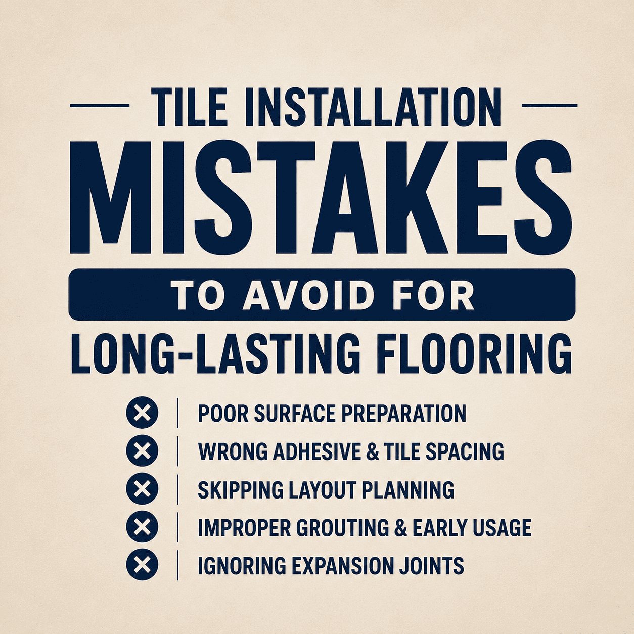 Tile Installation Mistakes to Avoid for Long-Lasting Flooring